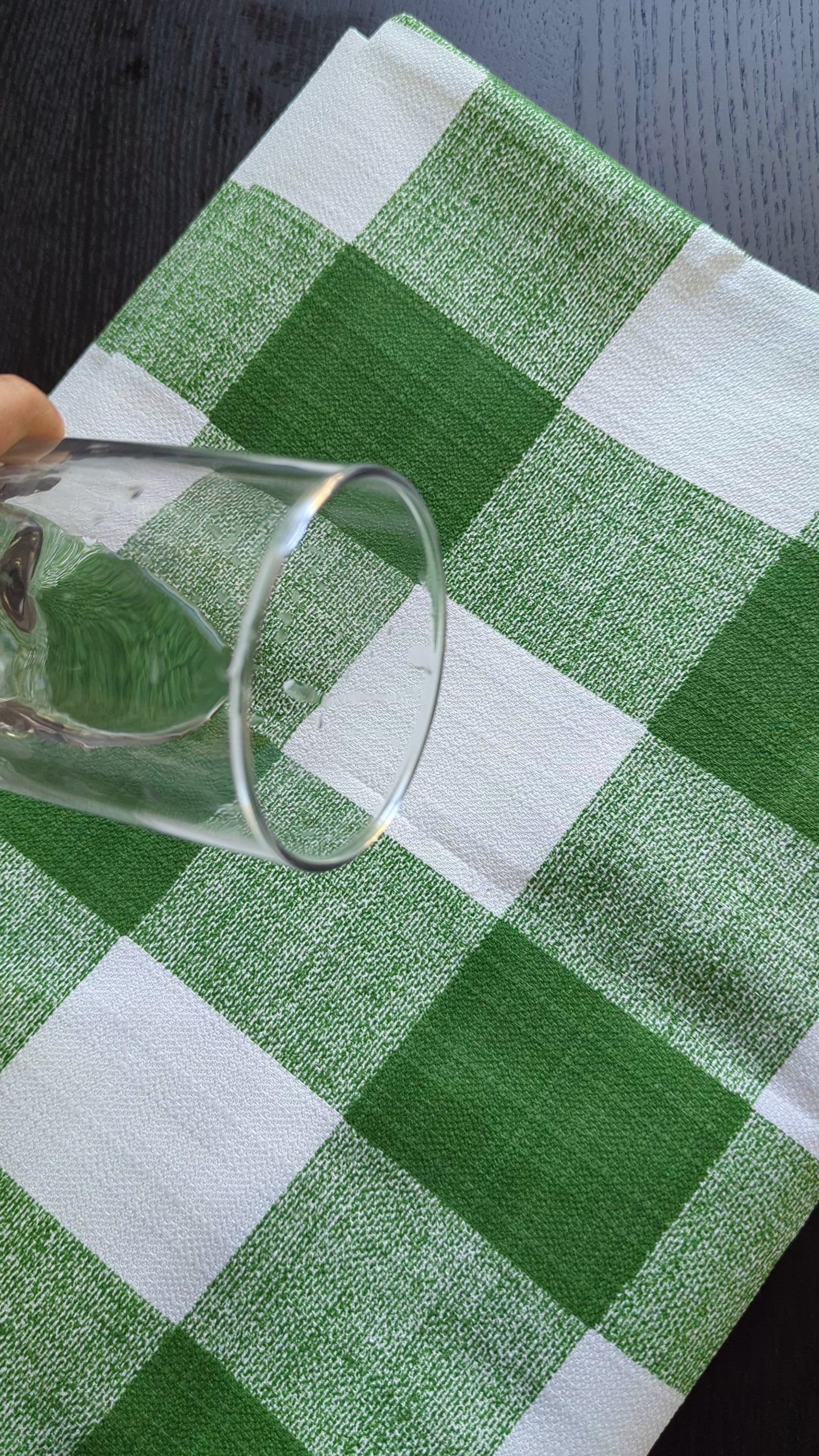 Green Check Cushion Cover, Compatible with IKEA Children's Poang